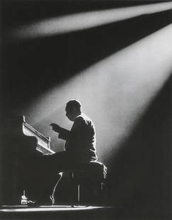 HERMAN LEONARD "Duke Ellington, Paris, 1958" Print: Herman Leonard was an American photographer renowned for his iconic images of jazz musicians. "Duke Ellington, Paris, 1958" likely refers to one of his well-known photographs of the legendary jazz