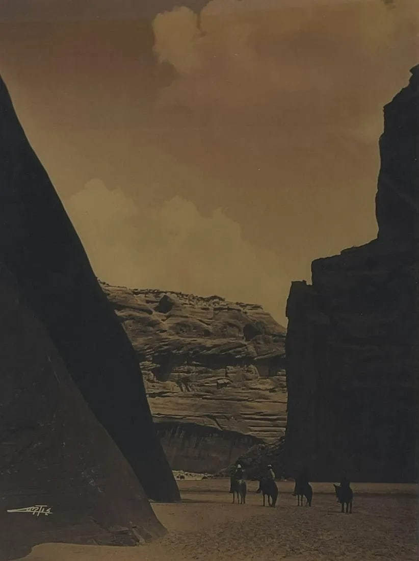 Edward Curtis "Untitled - Goldtone Glass Print" Print (1 of 1)