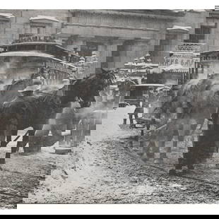ALFRED STIEGLITZ "The Terminal, 1893"Print: Alfred Stieglitz (1864-1946) was a pioneering American photographer, art promoter, and gallery owner known for his influential contributions to photography and modern art. He played a significant role