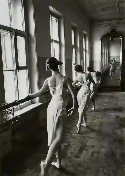 CORNELL CAPA "Bolshoi Ballet School, Moscow, 1958" Print: Cornell Capa was a renowned American photographer known for his documentary and photojournalistic work. The mention of "Bolshoi Ballet School, Moscow, 1958" likely refers to one of his photographs tak