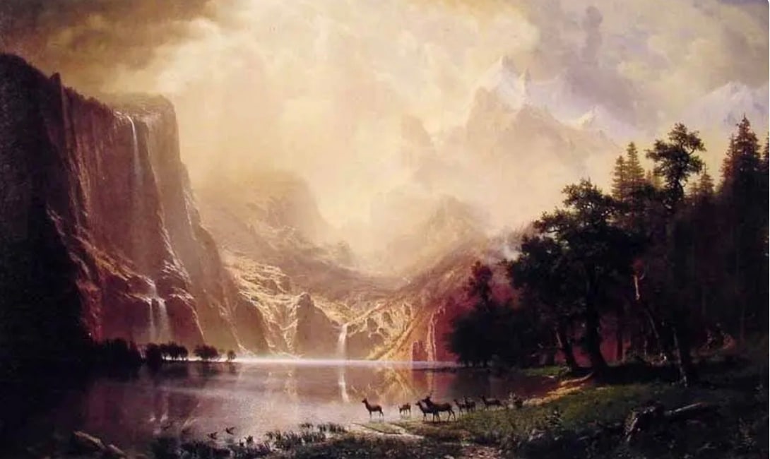 Albert Bierstadt "Sierra Nevada Morning, 1870" Painting (1 of 1)