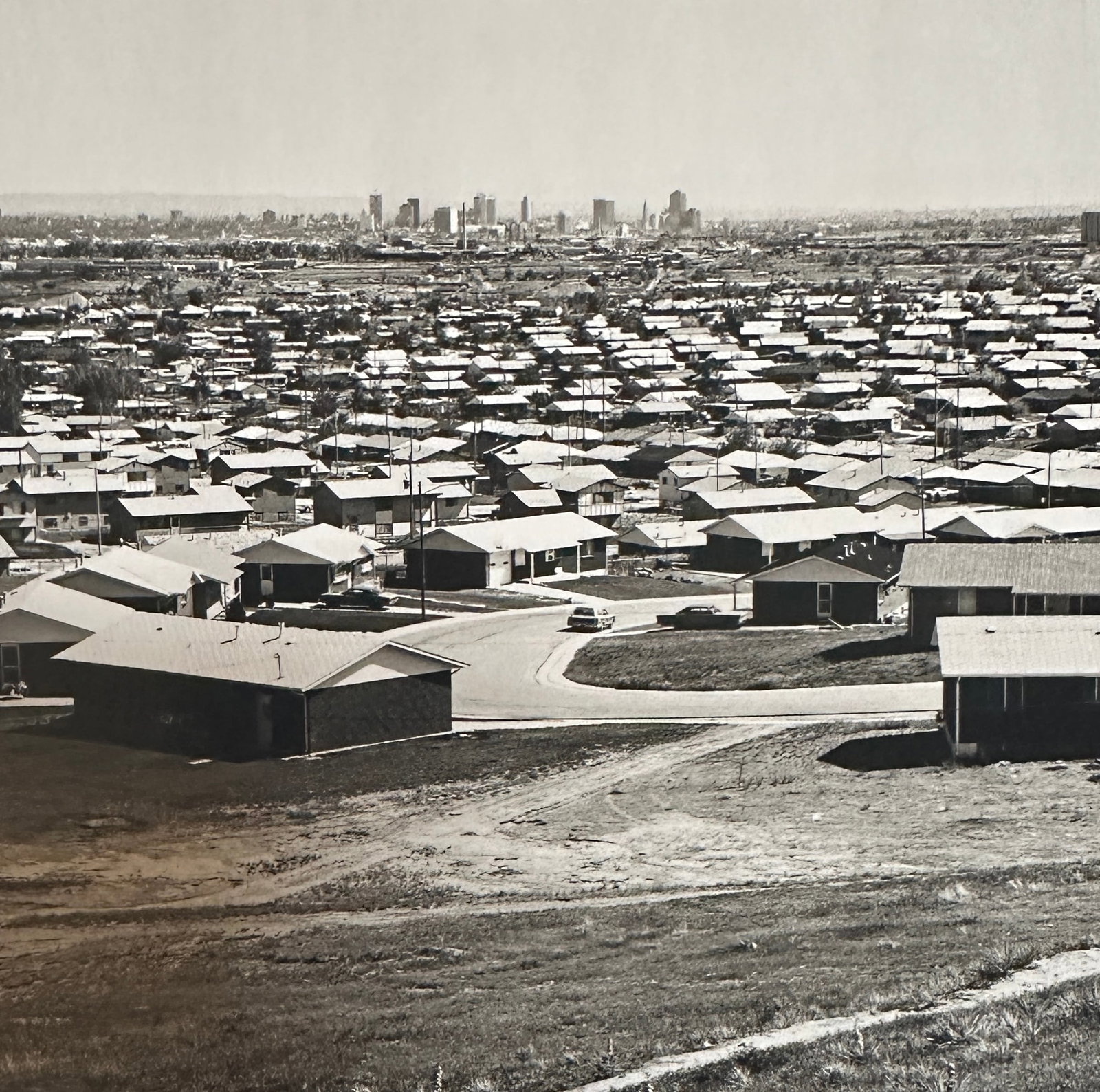 Robert Adams "Untitled" Print.: Robert Adams (1937-1997): Robert Adams was an American photographer who is known for his black-and-white photographs of the American West, particularly the landscapes of Colorado and Oregon. His work