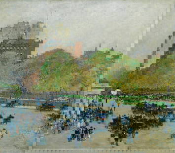Childe Hassam "Spring Morning in the Heart of the City, 1890" Offset Lithograph: Childe Hassam, whose full name was Frederick Childe Hassam (1859-1935), was an American painter and printmaker known for his contributions to American Impressionism. He is particularly celebrated for