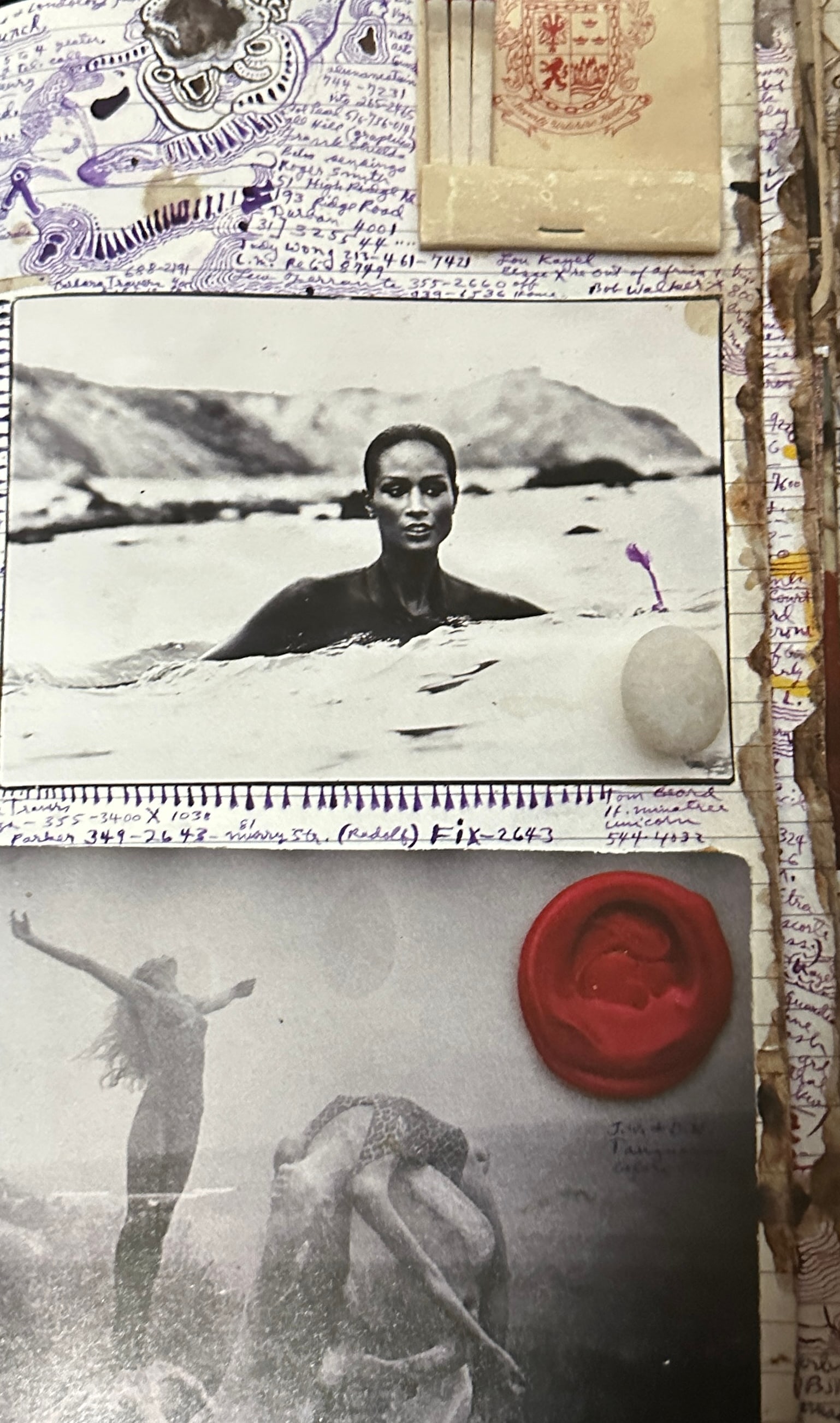 Peter Beard "Untitled" Print.: Peter Beard (1938-2020) was an American artist, photographer, and writer known for his unique style of combining photography, collage, and text. He was born in New York City and developed a passion fo