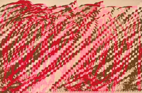 Cy Twombly "Untitled" Offset Lithograph: Cy Twombly was an American artist known for his distinctive and influential body of work that blurred the boundaries between painting, drawing, and writing. He was born on April 25, 1928, in Lexington