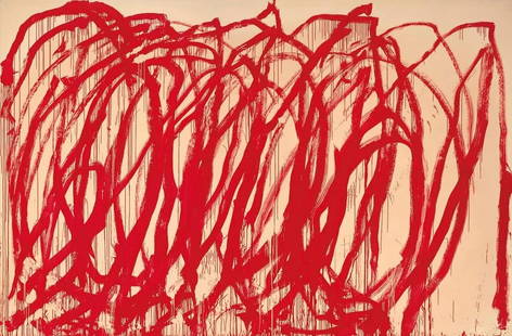 Cy Twombly "Untitled" Offset Lithograph: Cy Twombly was an American artist known for his distinctive and influential body of work that blurred the boundaries between painting, drawing, and writing. He was born on April 25, 1928, in Lexington