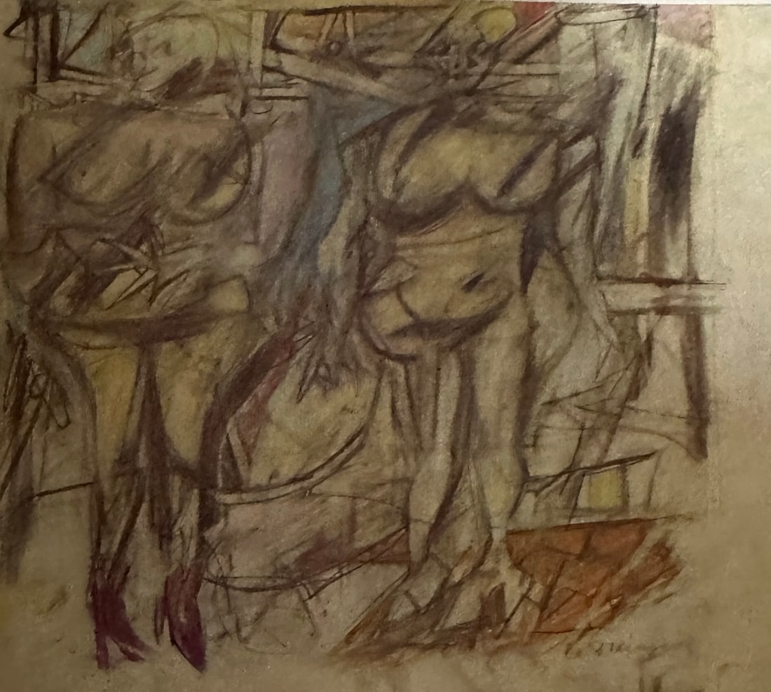 Willem de Kooning "Untitled" Print.: Willem de Kooning (1904-1997) was a Dutch-American abstract expressionist painter and sculptor. He was born on April 24, 1904, in Rotterdam, Netherlands. De Kooning is considered one of the most influ