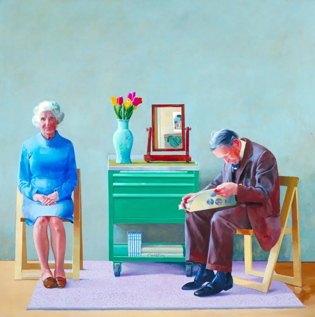 David Hockney "My Parents, 1977" Offset Lithograph (1 of 1)
