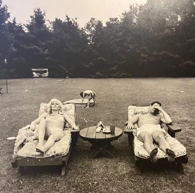 Diane Arbus "A family on their lawn in Westchester, N.Y." Print: Diane Arbus was an American photographer known for her unique and often provocative style of documentary photography. Born in 1923, she became recognized for her distinctive approach to capturing port