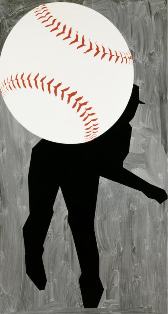Robert Moskowitz "Hard Ball III, 1993" Offset Lithograph: Robert Moskowitz (born September 2, 1935) is an American contemporary artist known for his abstract and minimalist paintings. He is associated with the Minimalist and Color Field movements that emerge