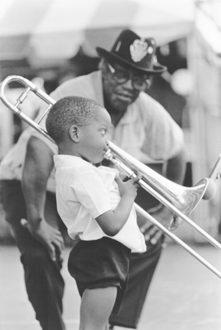 MIchael P. Smith "Trombone Shorty, Bo Diddley, 1990" Print (1 of 1)