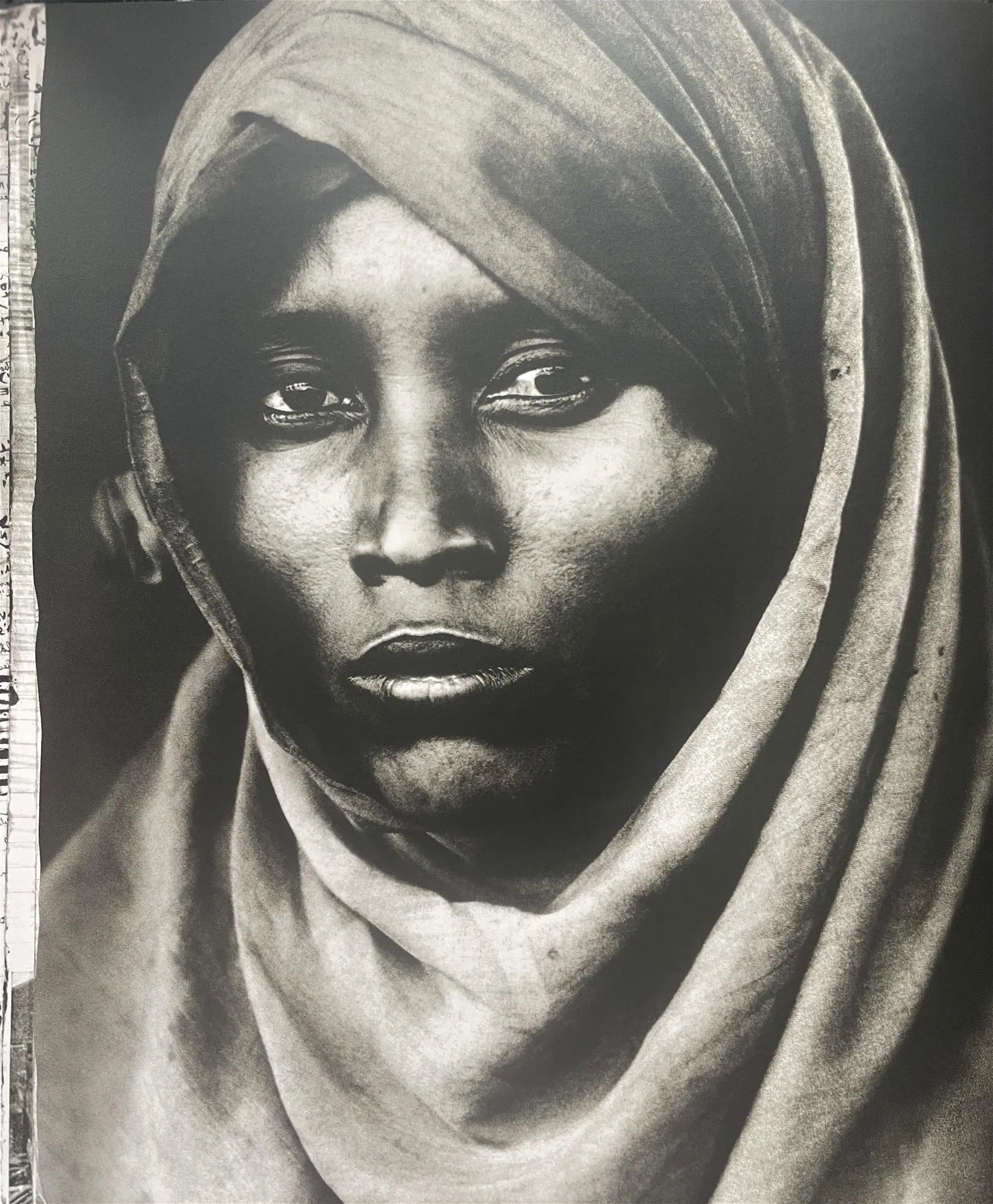 Peter Beard "Untitled, Africa" Print: Peter Beard (1938-2020) was an American artist, photographer, and writer known for his unique style of combining photography, collage, and text. He was born in New York City and developed a passion fo