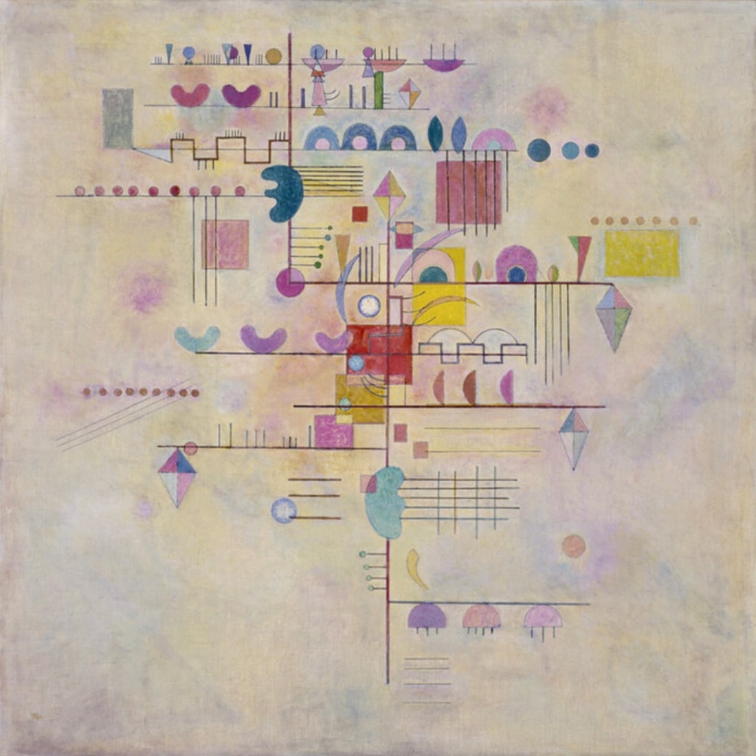 Wassily Kandinsky "Graceful Ascent, 1934" Offset Lithograph (1 of 1)