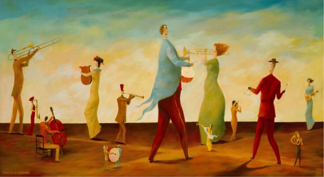 Philip Curtis "The Wanderers, 1960" Offset Lithograph (1 of 1)