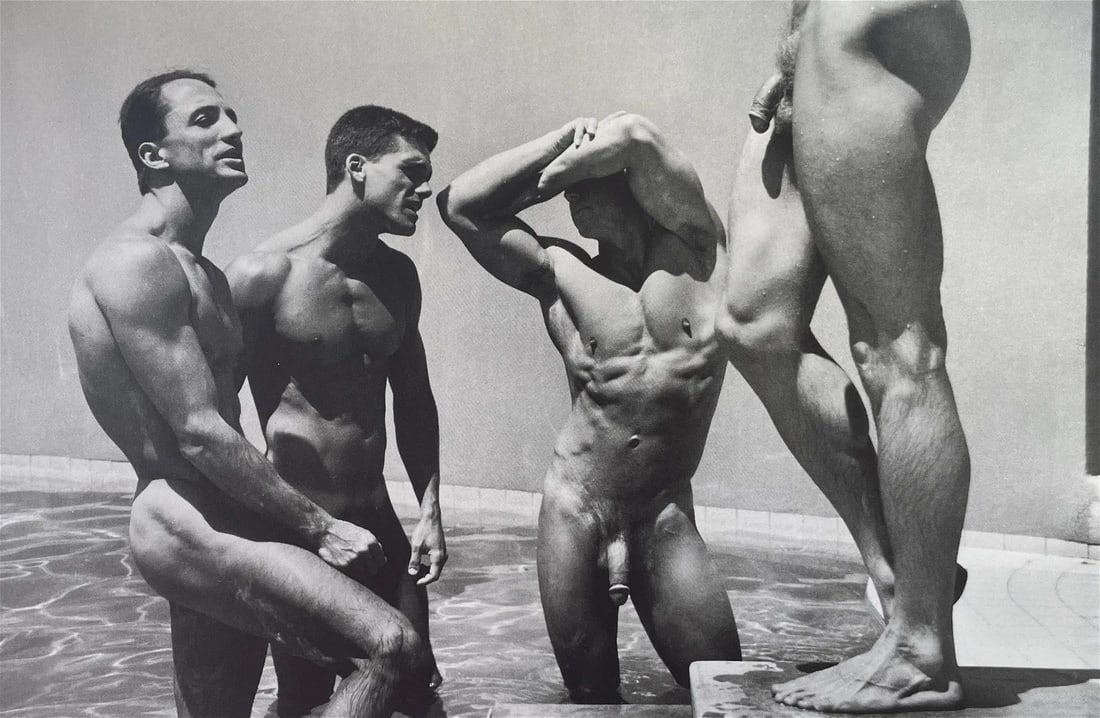 Tom Bianchi "Pool Party Male Nude" Print: "Tom Bianchi is an American photographer and LGBTQ+ rights activist. He was born on November 27, 1945, in the Bronx, New York City. Bianchi is best known for his iconic photographs documenting the gay