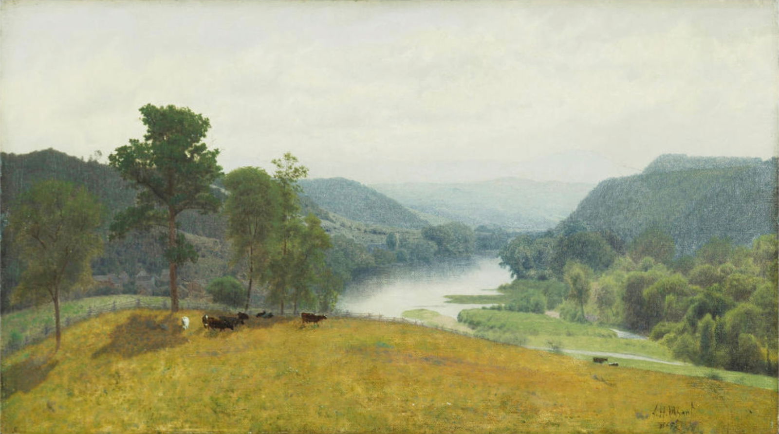 Alexander Wyant "sunset In The Hills, New York, 1869" Offset Lithograph