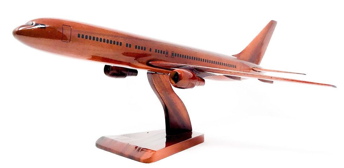 Boeing 767 Wooden Scale Model Desk Display (1 of 5)