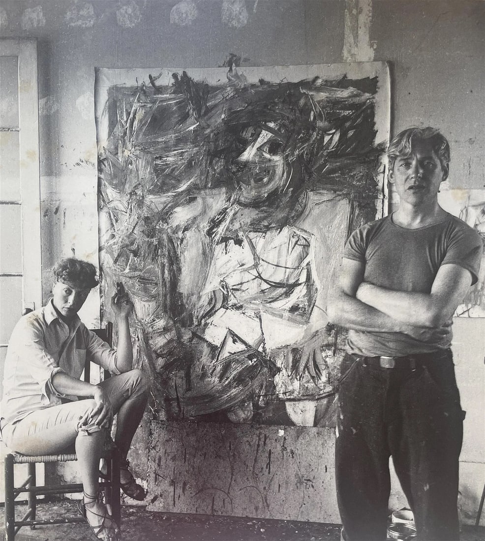 Hans Namuth "Elaine de Kooning, Willem de Kooning, East Hampton, New York, 1953" Print: Hans Namuth (1915–1990) was a German-born American photographer known for his iconic images of artists, particularly his famous series capturing Abstract Expressionist painter Jackson Pollock at wor