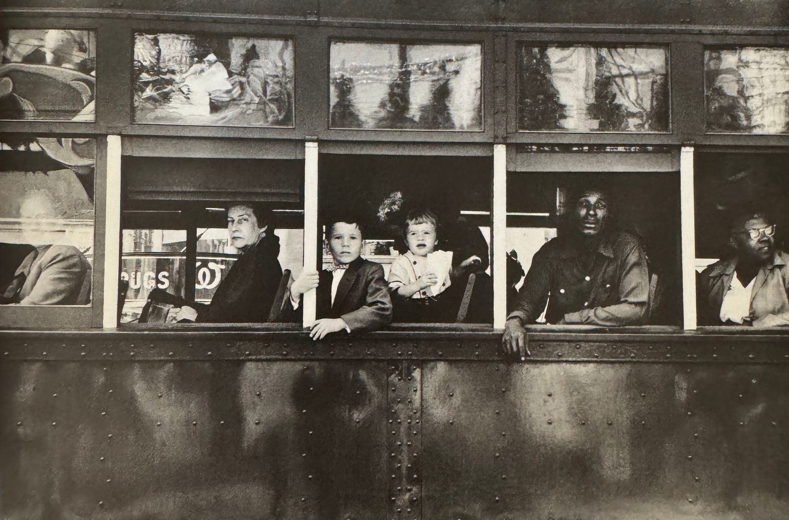Robert Frank "Trolley, New Orleans" Print: Robert Frank (1924–2019) was a Swiss-American photographer and filmmaker, best known for his groundbreaking book "The Americans." Born on November 9, 1924, in Zurich, Switzerland, Frank became one o