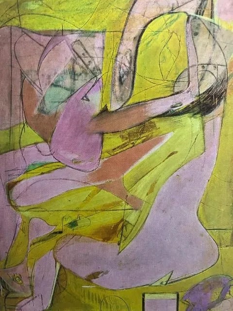 Willem de Kooning "Pink Angels" Print: Willem de Kooning was a Dutch-American abstract expressionist painter. He was born on April 24, 1904, in Rotterdam, the Netherlands, and passed away on March 19, 1997, in East Hampton, New York. De Ko