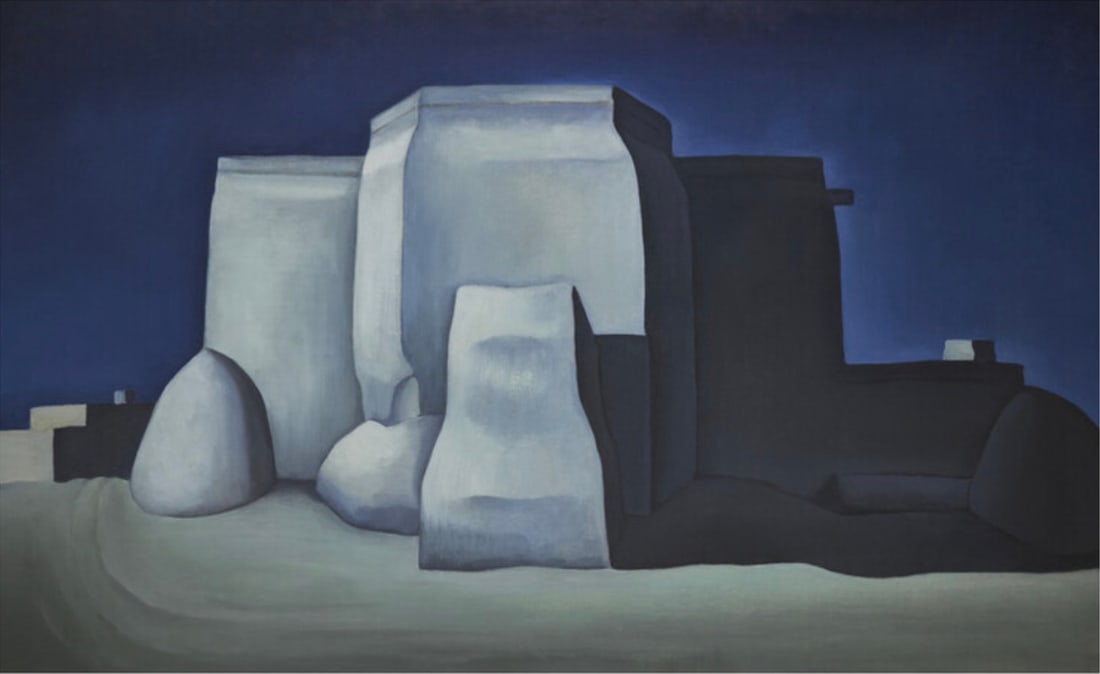 Emiil Bisttram "Ranchos de Taos Church, 1937" Offset Lithograph (1 of 1)