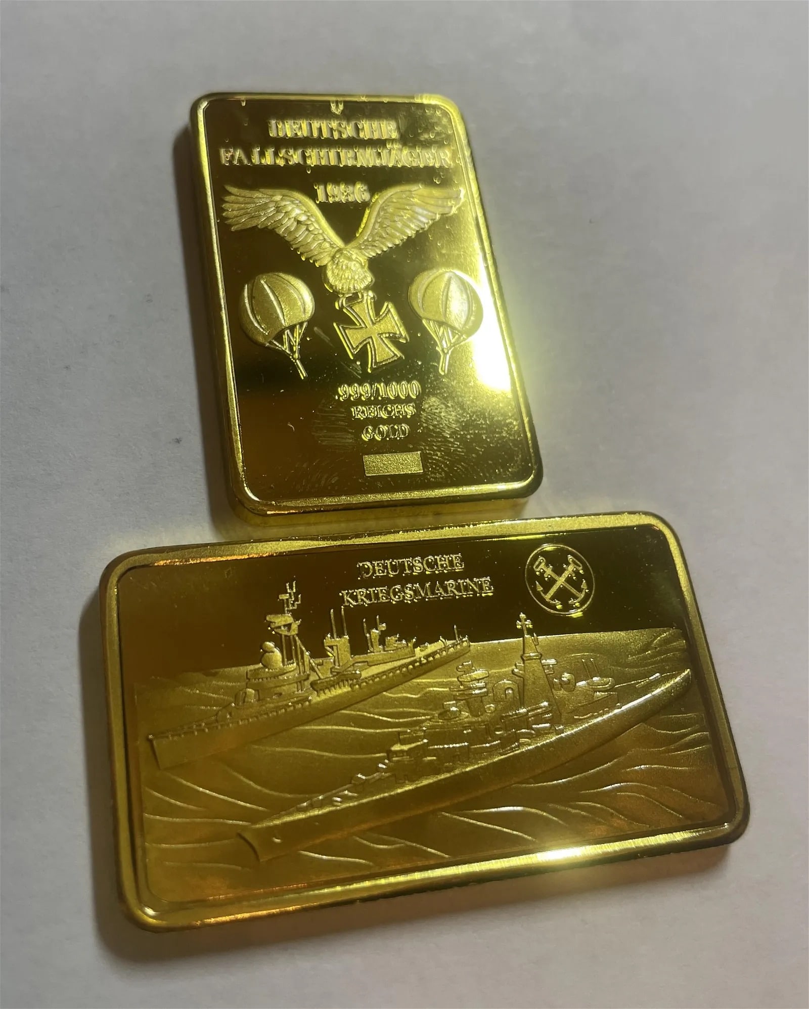 WWII Gold Bar: "The Deutsche Reichsbank was the central bank of the German Reich from 1876 to 1945. It served as the country's central bank and was responsible for currency policy and acting as the government's bank