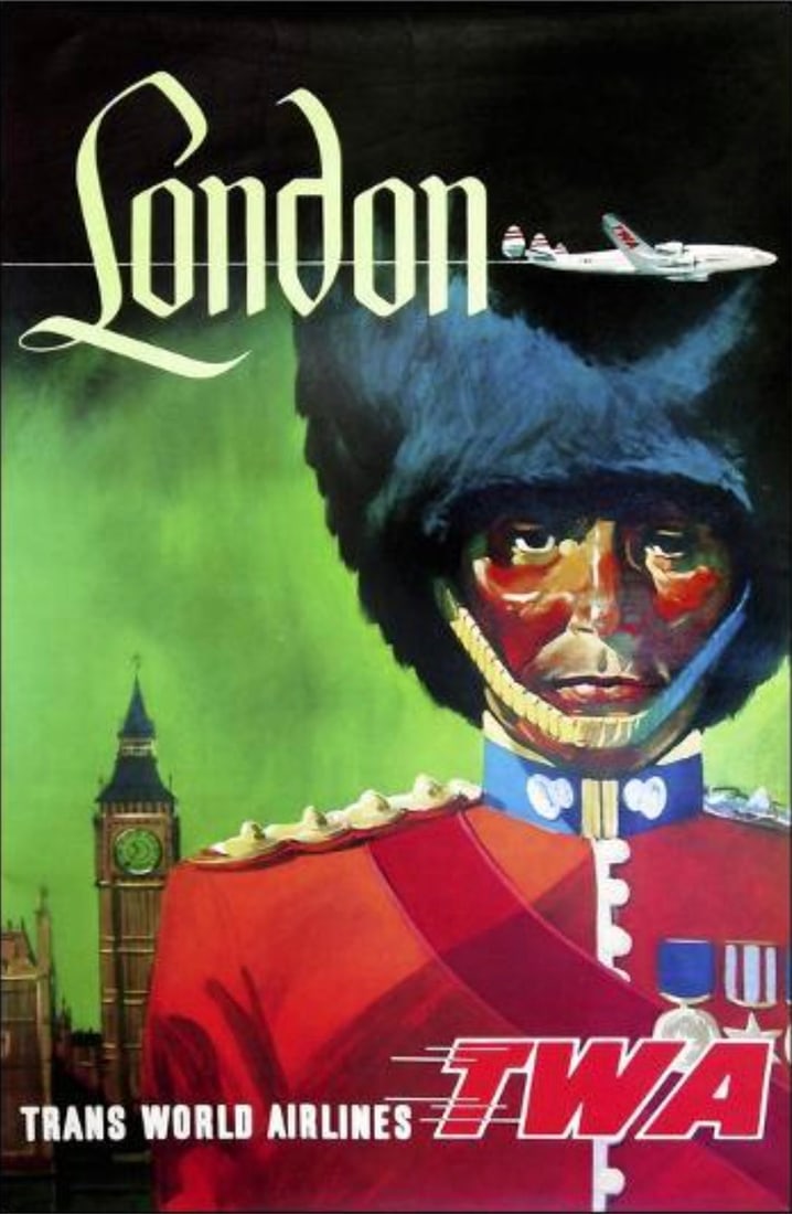 Trans World Airlines "London" Travel Poster (1 of 1)
