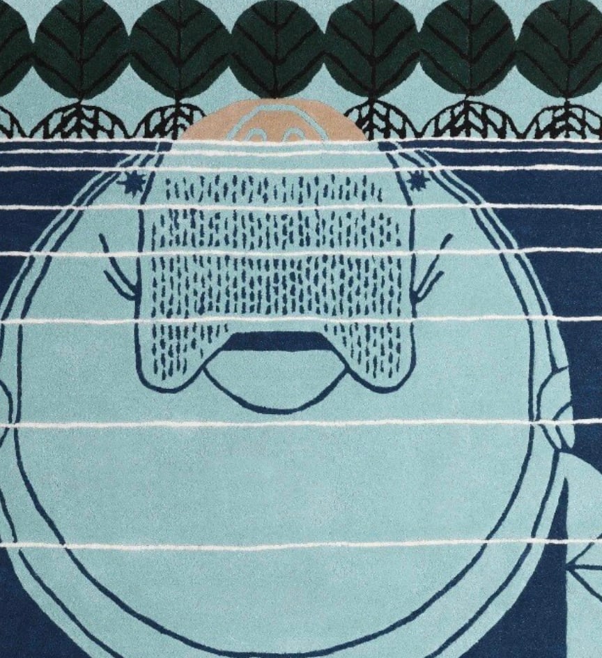 Charley Harper "Manatee in the Mangroves" Wool Rug (1 of 3)