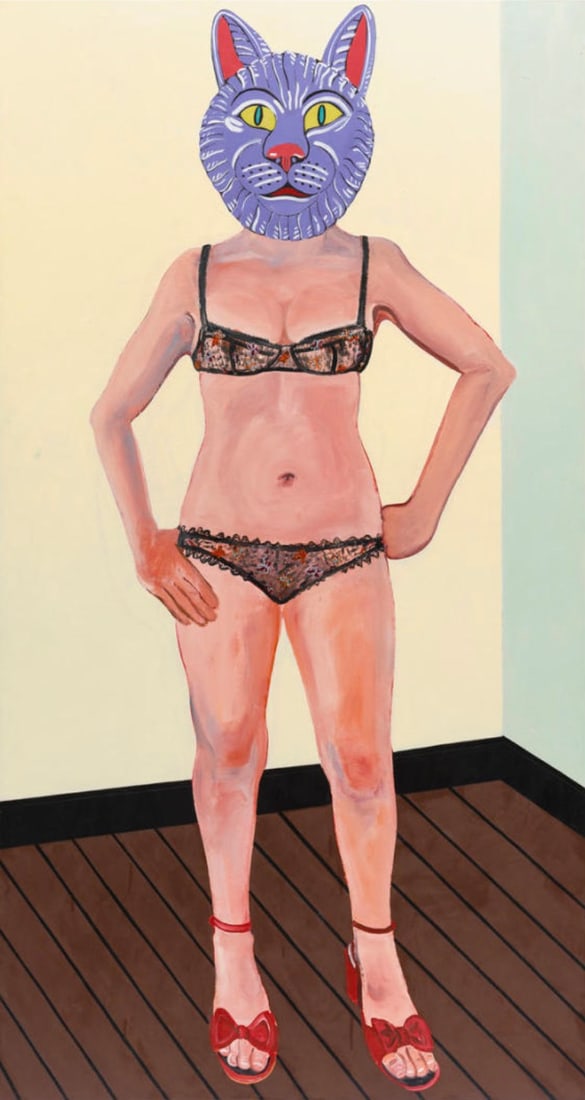 Joan Brown "Woman Wearing Mask, 1972" Offset Lithograph (1 of 5)