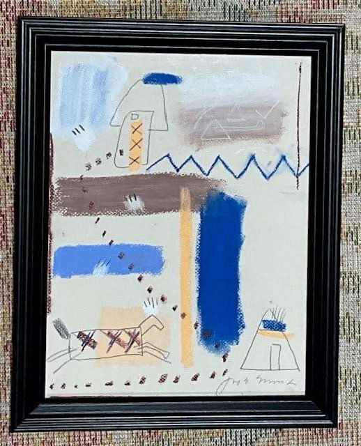 Jaune Quick-to-see Smith "El Morro"  Pastel on Paper (1 of 8)