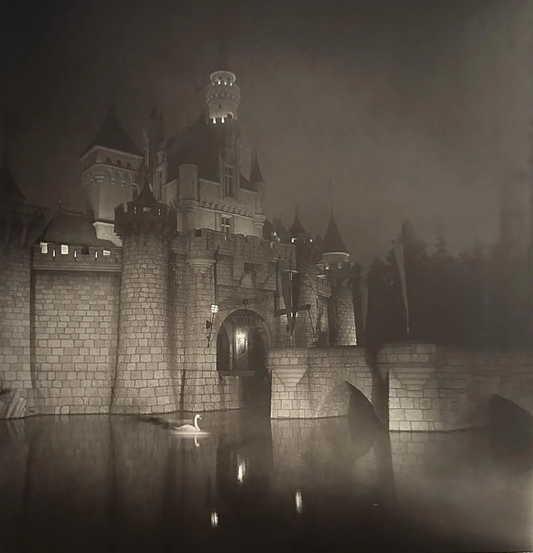 Diane Arbus "A castle in Dinseyland, Cal 1962" Print.: Diane Arbus was an American photographer known for her unique and often provocative style of documentary photography. Born in 1923, she became recognized for her distinctive approach to capturing port