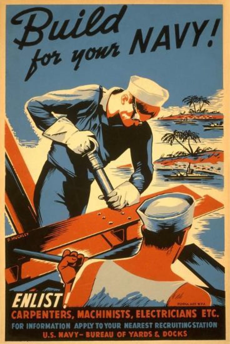 World War II "Build Your Way" Poster: World War II (1939–1945) was a global conflict that involved the majority of the world's nations, including all the great powers, organized into two opposing military alliances: the Allies and the A