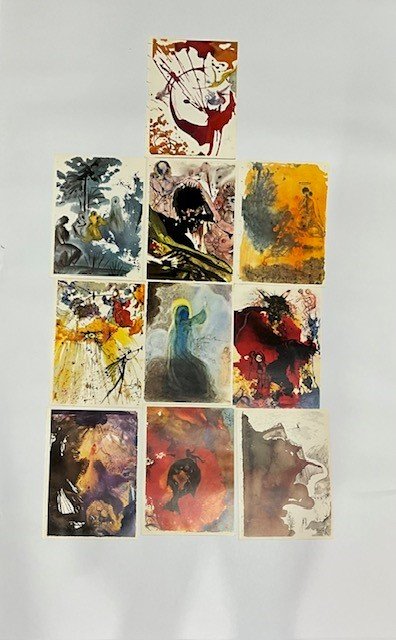 Grouping of 10 Salvador Dali Jerusalem Bible Prints (1 of 5)