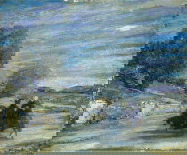 Henry Ossawa Tanner "Flight into Egypt, 1921" Offset Lithograph: Henry Ossawa Tanner (1859–1937) was an African American painter and one of the foremost artists of his time. He gained prominence for his realist and often religious-themed paintings, breaking barri