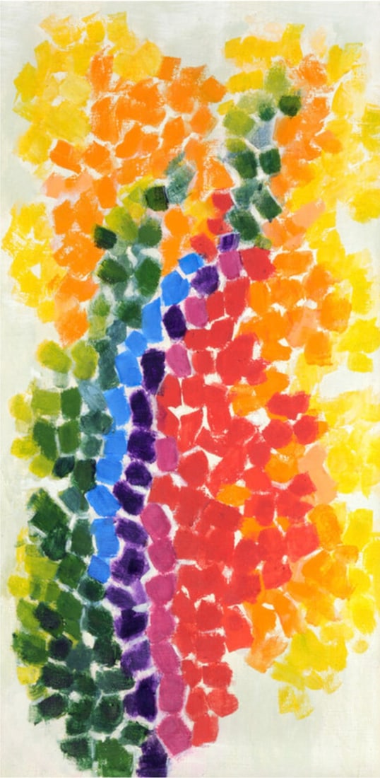Alma Thomas "Color Etude, 1966" Offset Lithograph: Alma Thomas (1891–1978) was an American abstract painter and art educator. She is celebrated for her unique style of abstract art, characterized by vibrant colors, rhythmic patterns, and a focus on