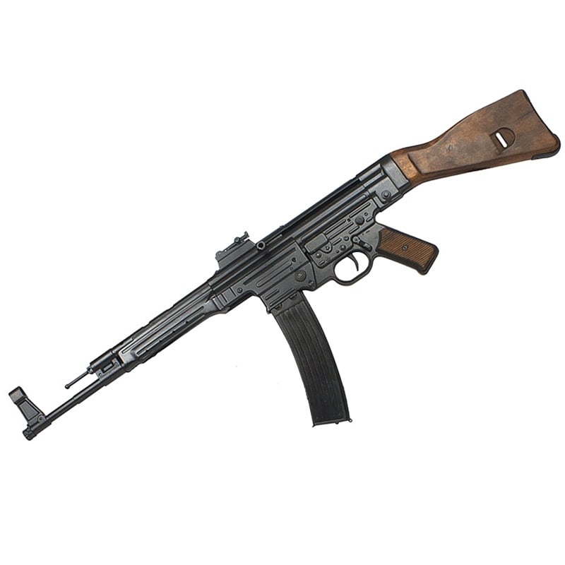 STG 44: The Sturmgewehr 44, often abbreviated as STG 44, was a pioneering assault rifle developed by Nazi Germany during World War II. Here are key features and details about the STG 44:1. **Origin and Develo