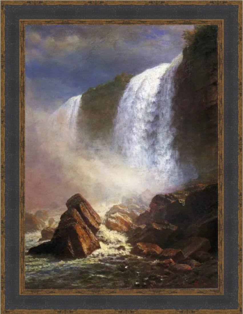 Albert Bierstadt "Falls of Niagara from Below" Oil Painting (1 of 5)