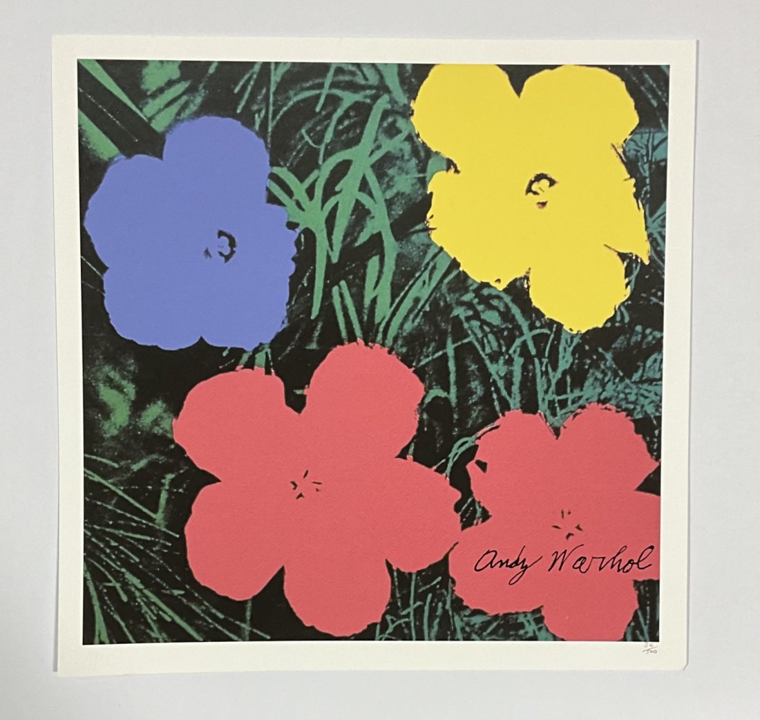 Andy Warhol "Flowers" Offset Lithograph Hnad Numbered (1 of 7)