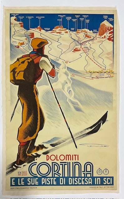 Dolomiti Cortina Italian Ski Poster (1 of 10)