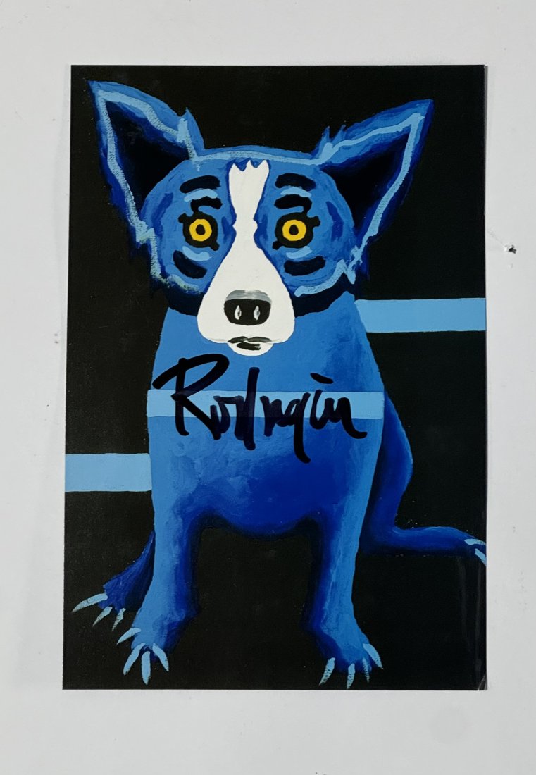 Blue Dog Hand Signed Print (1 of 3)