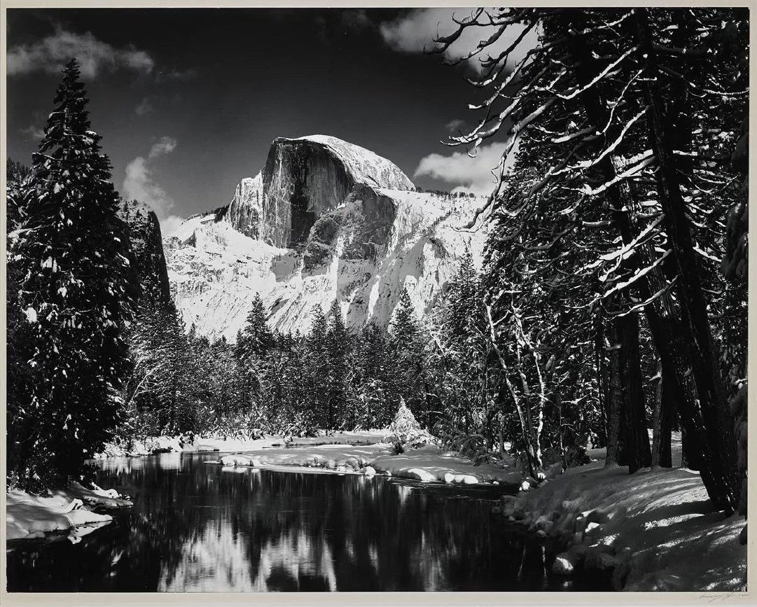 PHOTOGRAPH BY ANSEL ADAMS: Half Dome, Merced River (1 of 1)