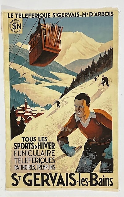 St Gervais Les Baines Ski Poster (1 of 11)