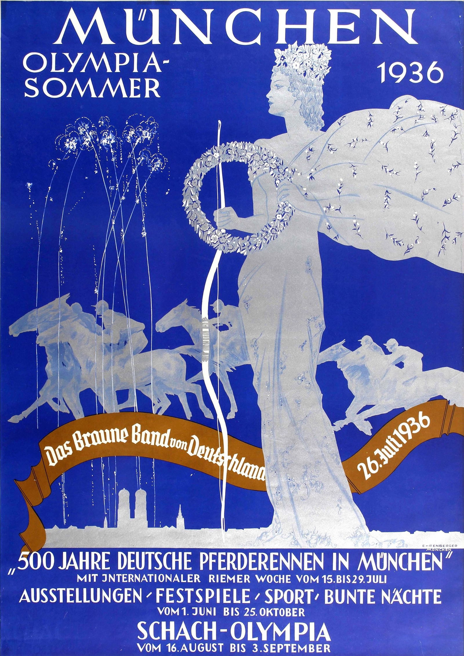 Munich, Germany Olympia-Sommer Travel Poster (1 of 1)