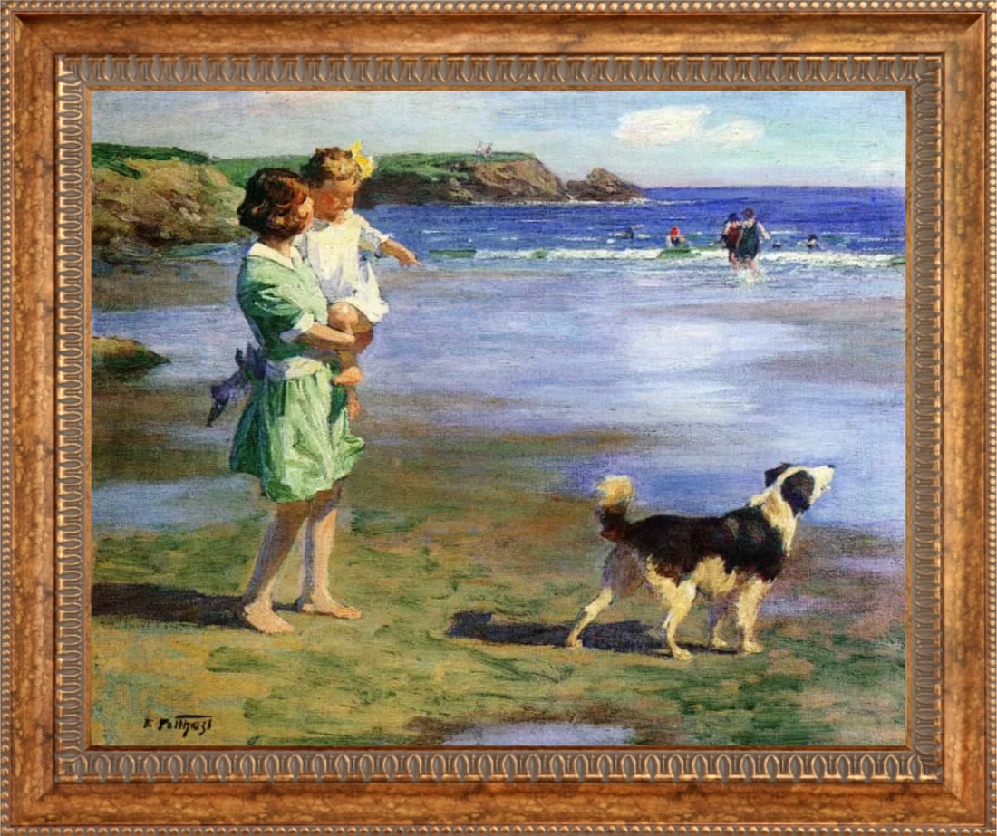 Edward Potthast "Summer Pleasures" Oil Painting (1 of 5)