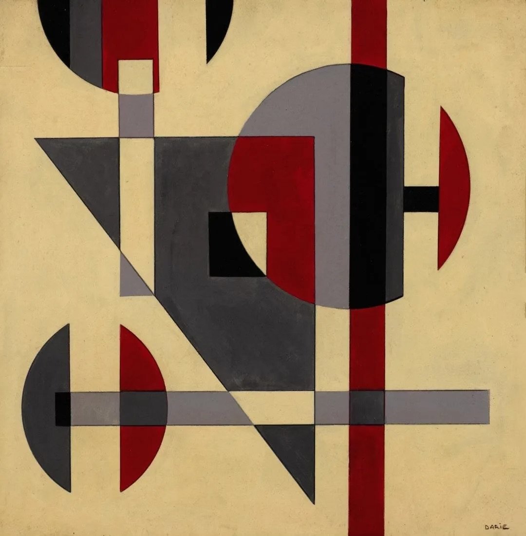 Snadu Darie (Cuban) print in Colors: SANDU DARIE (1908-1991) Print in Colors on woven paper Measures 20.00 X 20.00 Inches