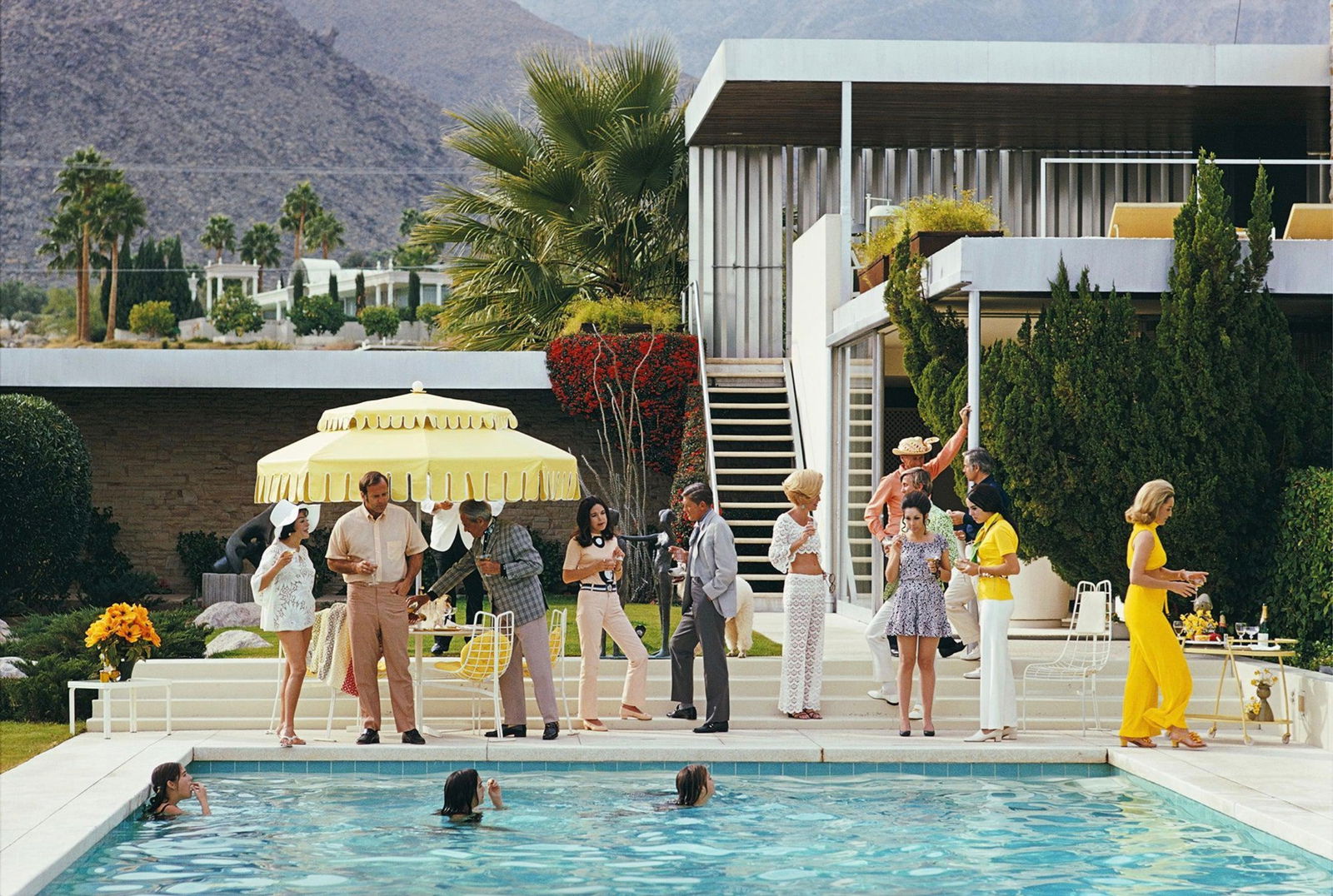 Slim Aarons "Poolside Host, Palm Springs, January, 1970" C Print (1 of 3)