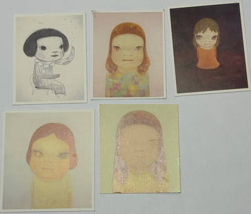 Yoshitomo Nara Offset lithograph lot of 5: Largest measures 10 x 9 inches Smallest measures 9 x 8 inches