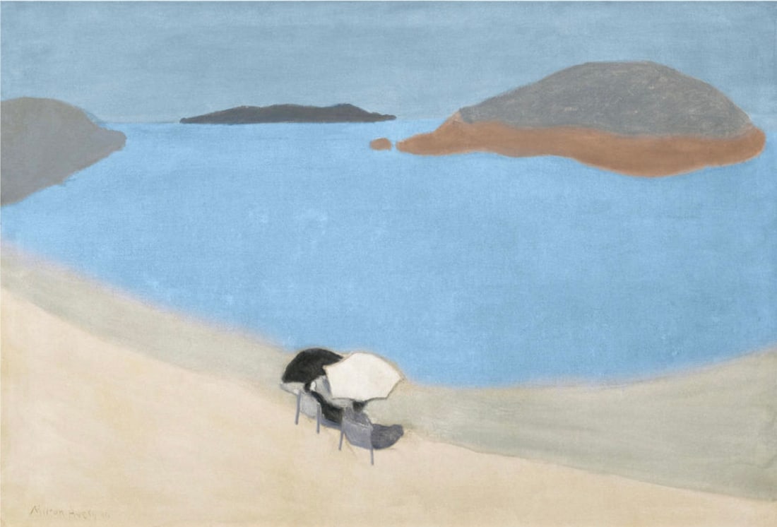 Milton Avery "Sea Gazers, 1956" Offset Lithograph: Milton Avery (1885–1965) was an American modernist painter known for his colorful and evocative depictions of landscapes, figures, and still lifes. He is celebrated for his unique blend of abstracti