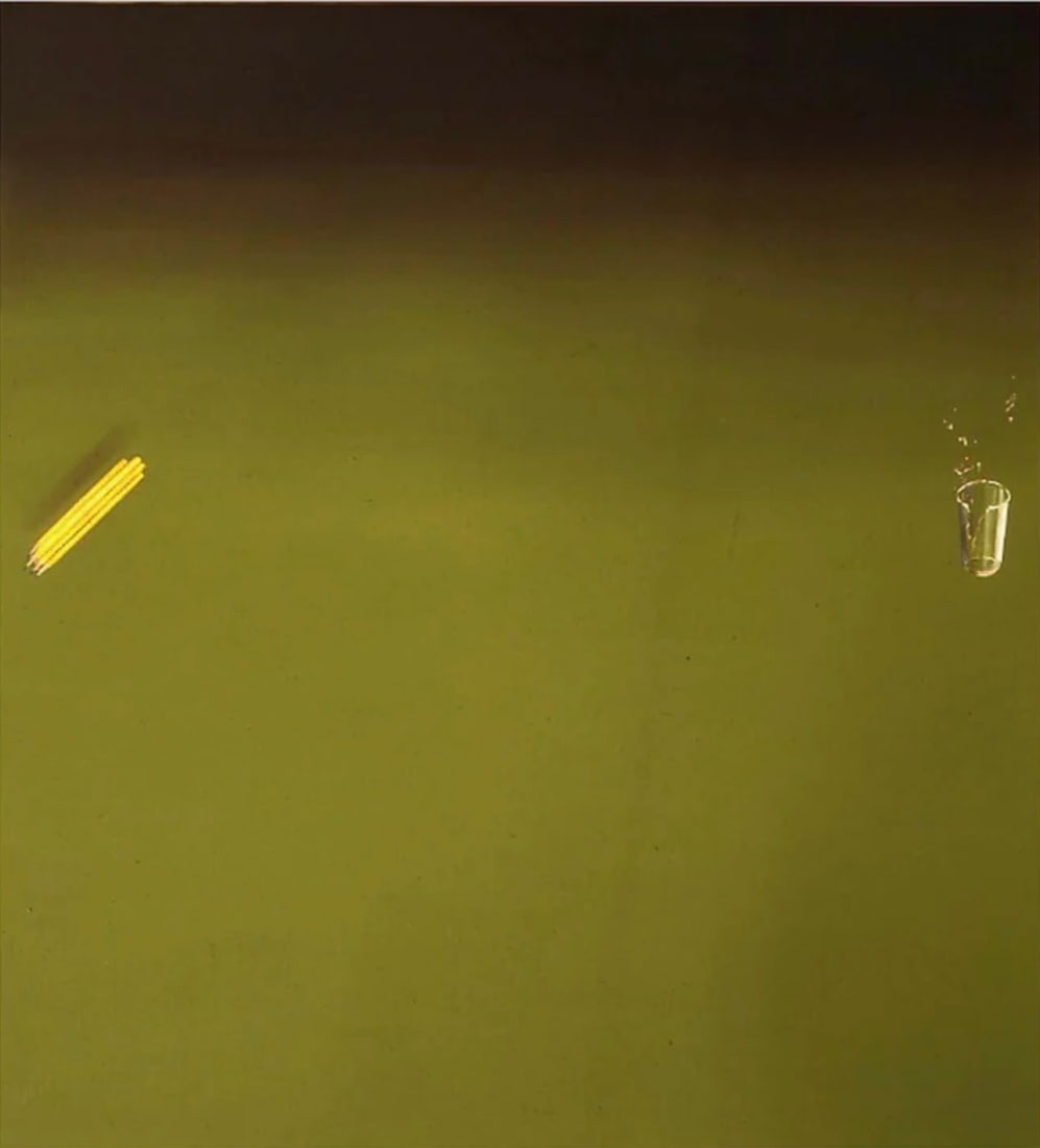 Ed Ruscha "Bundle of Pencils, Breaking Glass" Offset Lithograph: Ed Ruscha (born December 16, 1937) is an American artist known for his iconic contributions to Pop Art and Conceptual Art. His work often combines elements of painting, drawing, photography, and text