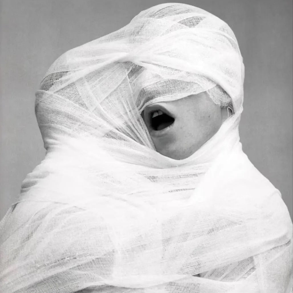 Robert Mapplethorpe "White Gauze, 1984" Print: Robert Mapplethorpe (November 4, 1946 – March 9, 1989) was an American photographer known for his provocative and often controversial black-and-white photographs. His work explored themes such as se